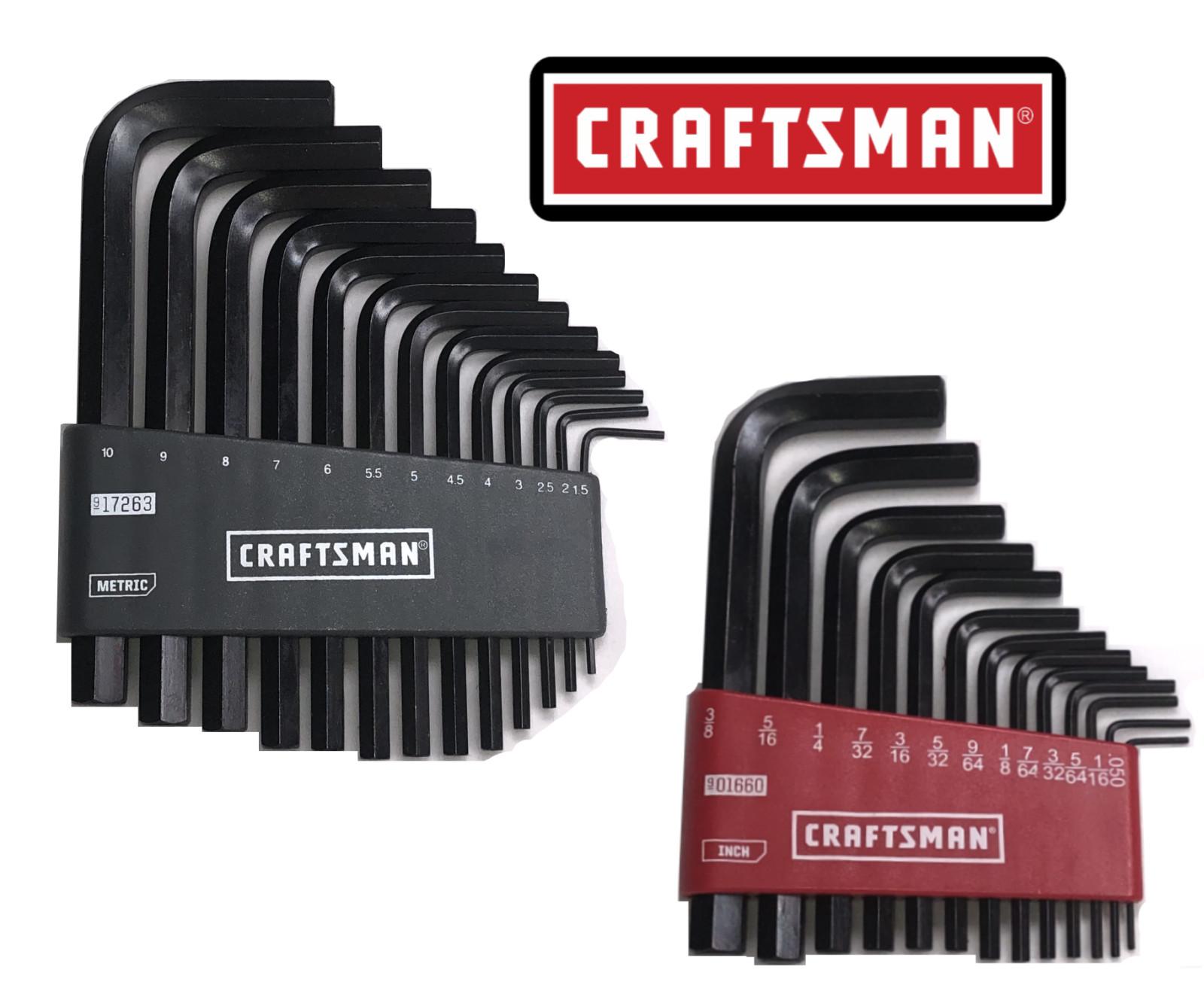 Craftsman 26pc or 13pc SAE & METRIC MM Allen / Hex Key Wrench Set NEW