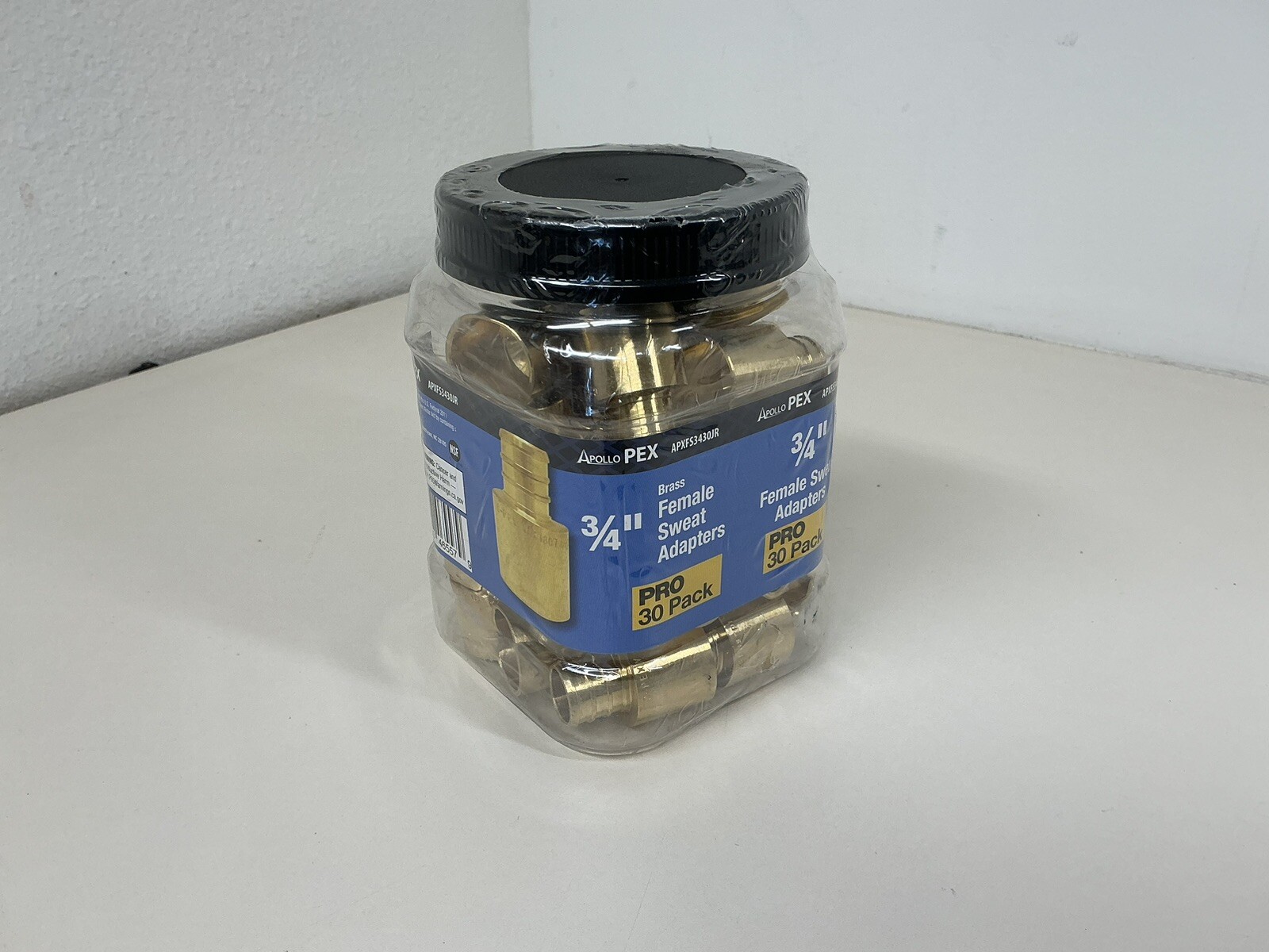 Apollo 3/4 in. Brass PEX-B Barb x 3/4 in. Female Copper Sweat Adapter – 30 Pack