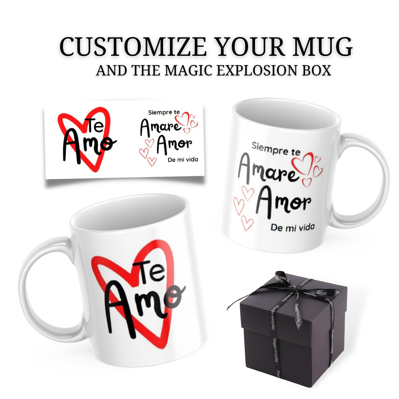 Personalized mug with text photo name logo personalized gift funny coffee mug 05