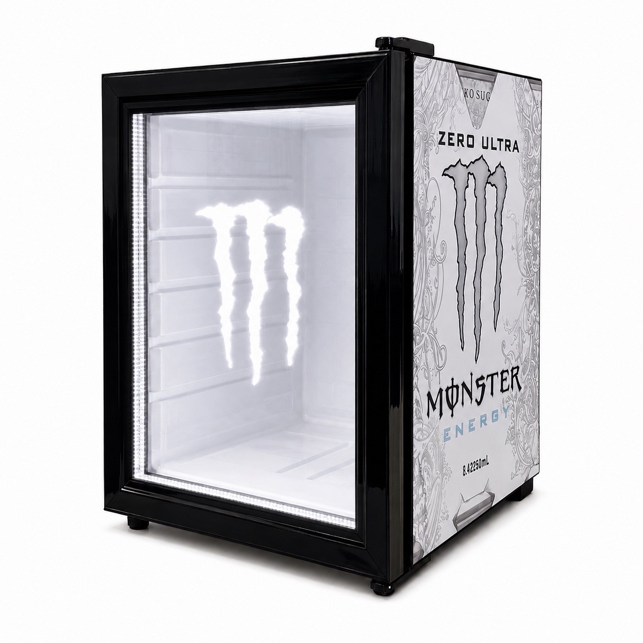 (BRAND NEW) White Monster Energy Mini Fridge | LIGHT UP | MESSAGE FOR DETAILS!