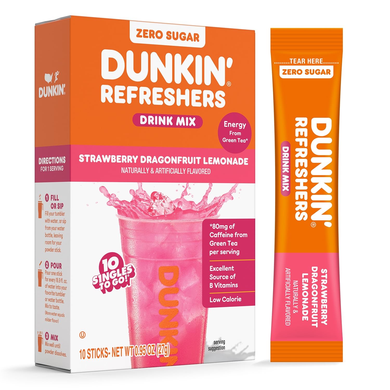 Dunkin Refreshers Strawberry Dragonfruit 10pk
