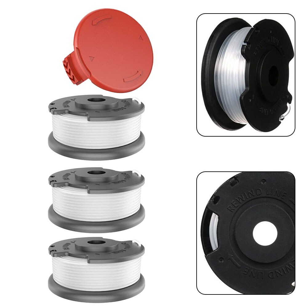 For Hyper Tough Spool Trimmer Line+Cap Cover HT19-401-003-06 & HT19-401-003-07