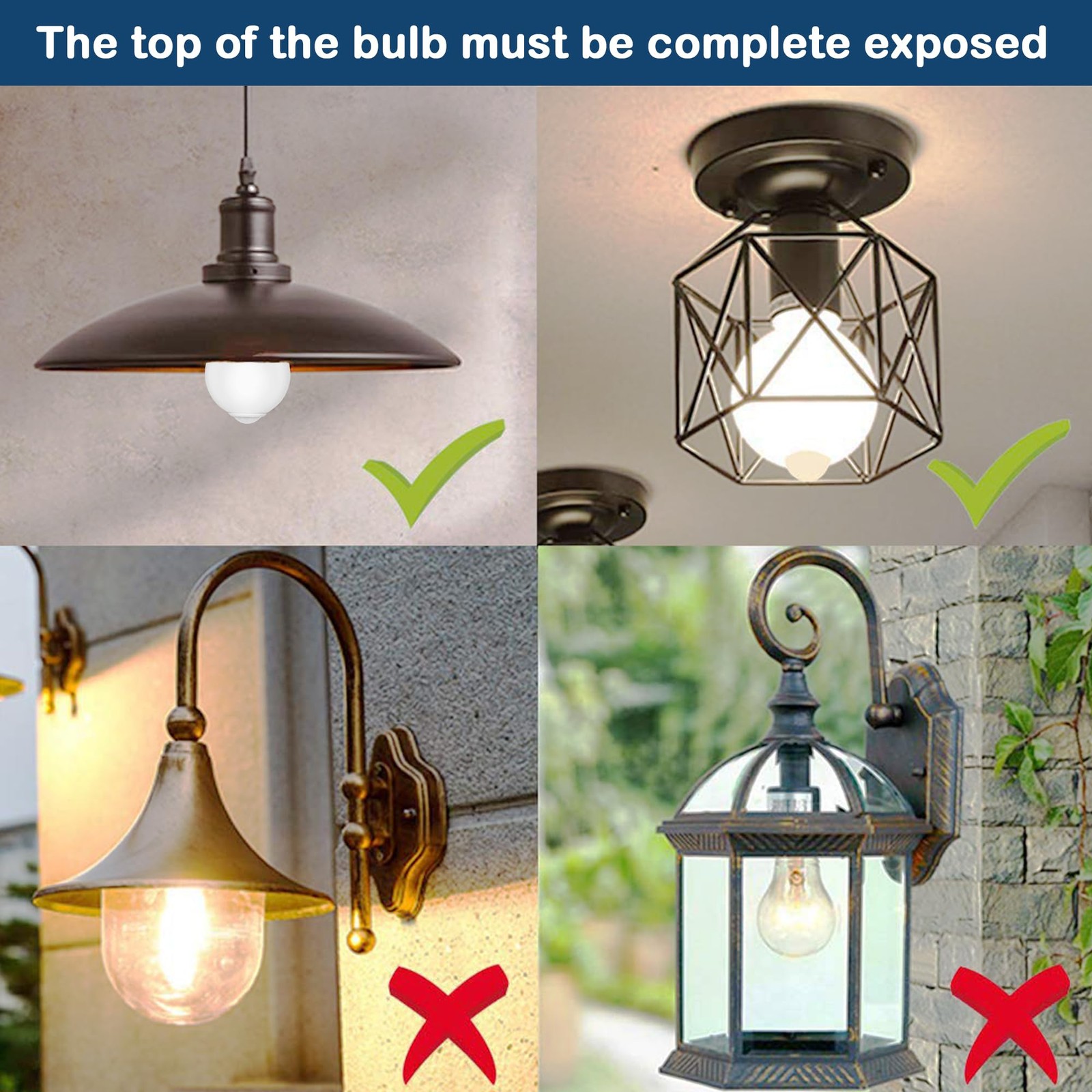 Motion Sensor Light Bulbs – 9W (60W Equivalent) E26 Motion Activated LED Ligh…