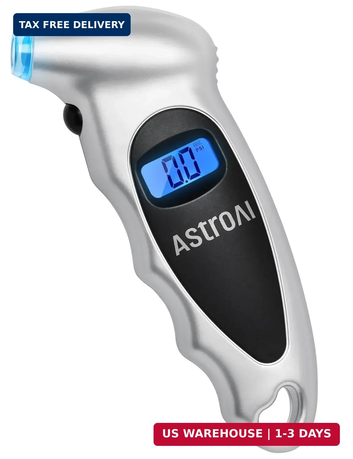 AstroAI Digital Tire Pressure Gauge 0-150PSI Calibrated to ANSI B40.7 +/-1PSI, A