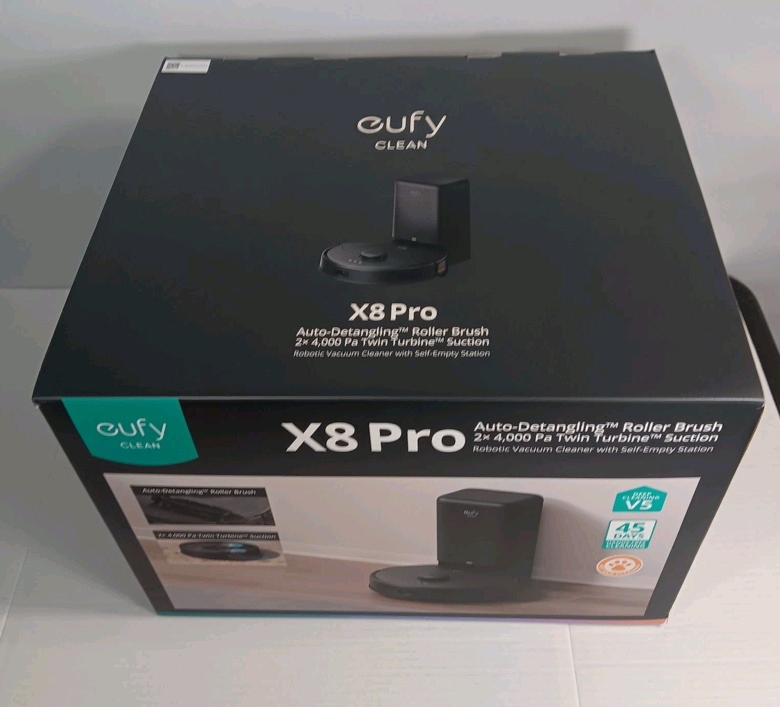 eufy Clean – X8 Pro Robotic Vacuum with Self-Empty Station – Black NEW