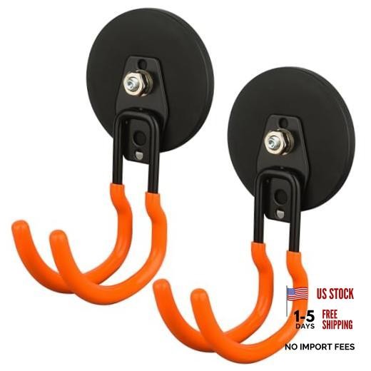 Updated Magnetic Hook Heavy Duty,40lbs Updated 3.46in Magnet J Red Hooks 2PCS