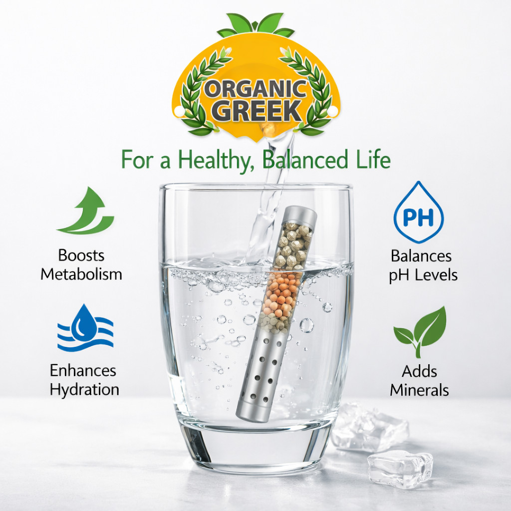 Alkaline Water Stick Wand Naturally Raise pH 9.5 with Minerals by Organic Greek