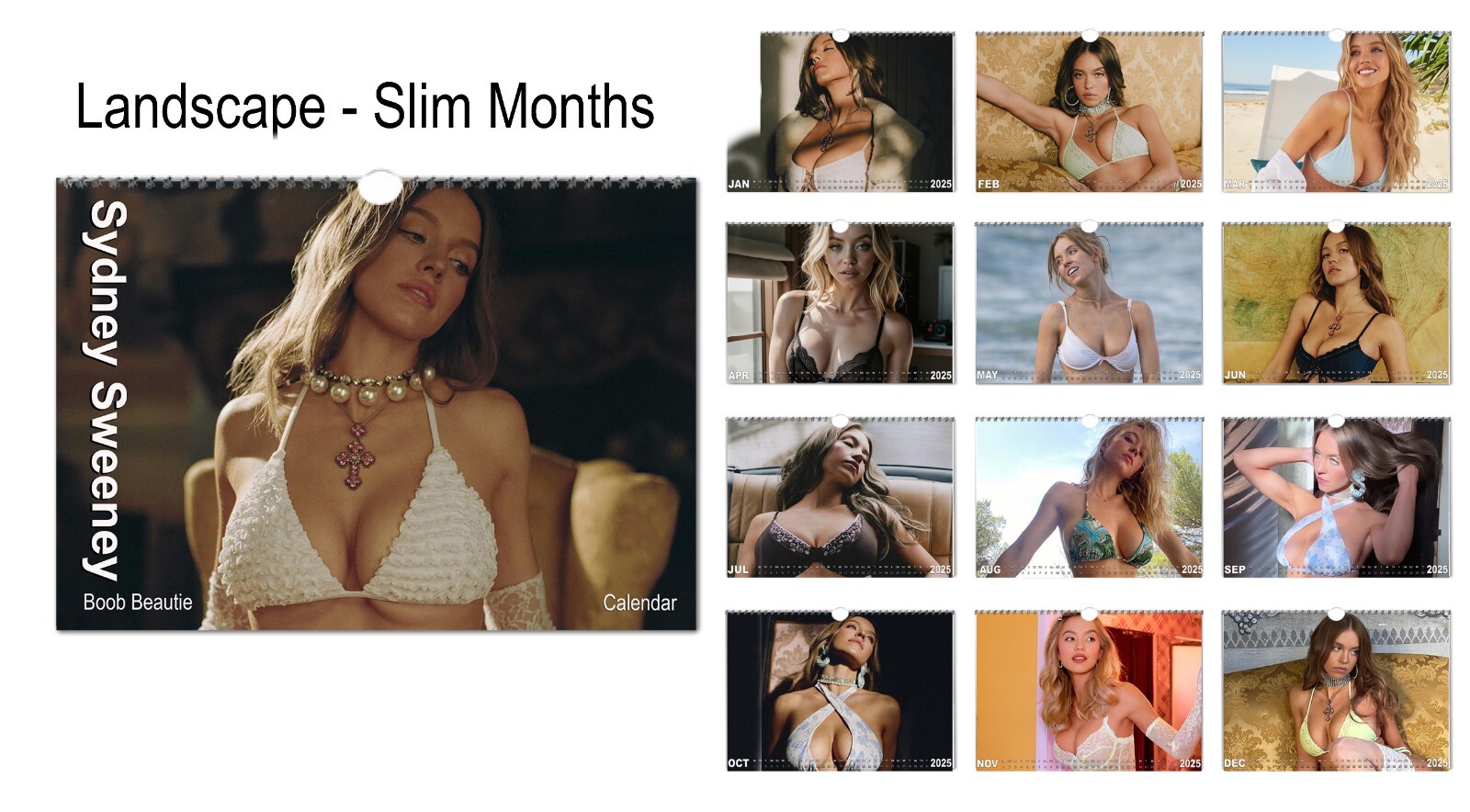 Sydney Sweeney Sexy Boob Beautie Calendar 2025/6 Personalised