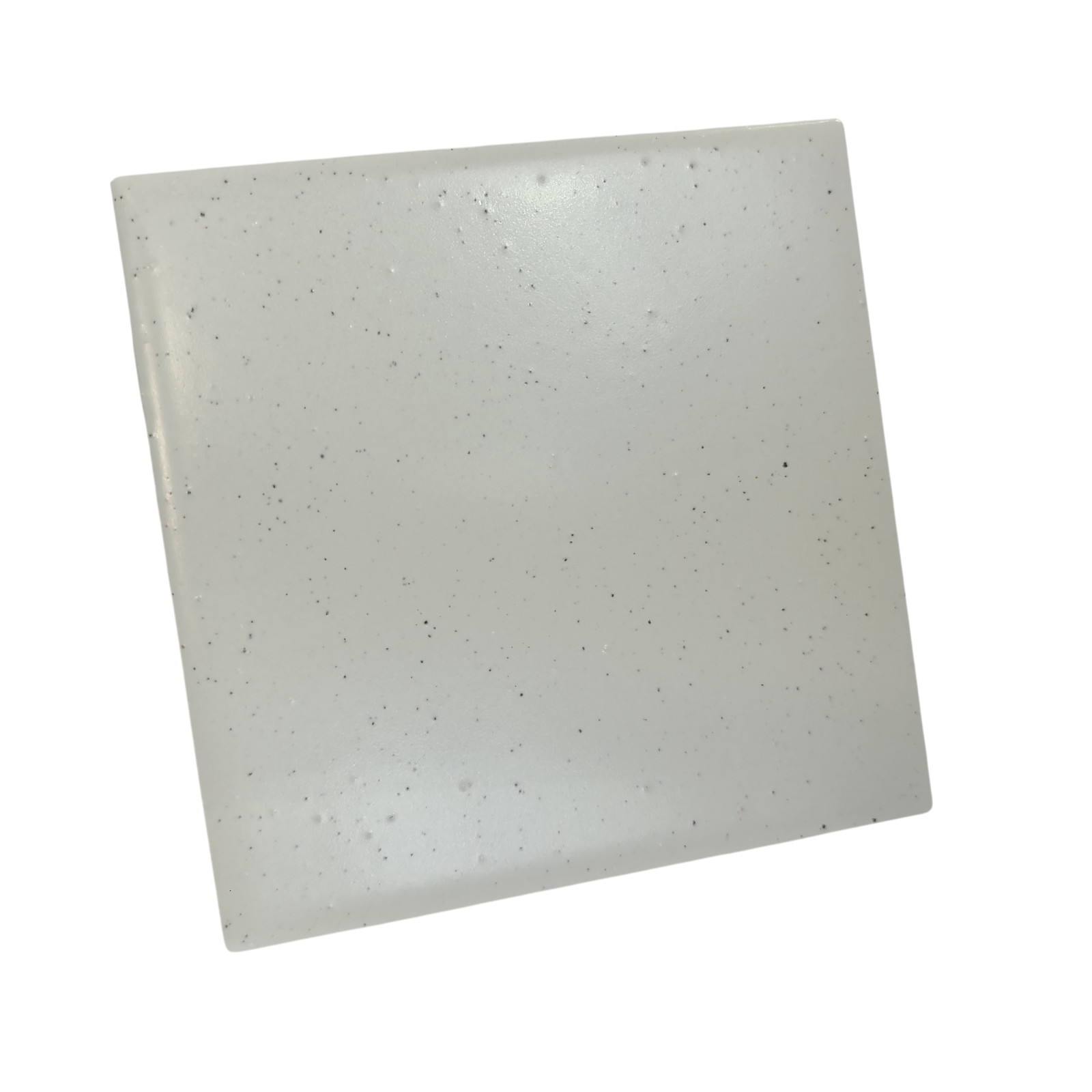 Freckled 4.25 in Ceramic Tile Specs Dots Subway Square Vintage Off White Matte