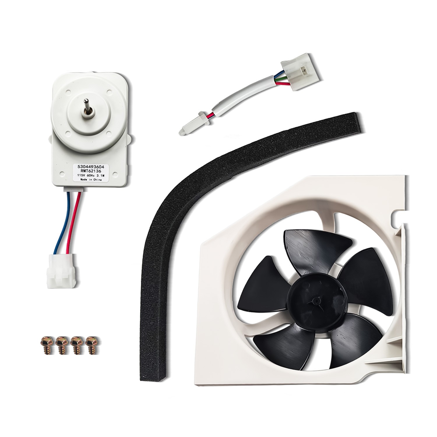 Refrigerator Condenser Motor 5303918774 Universal Fit 115V 60Hz 2200RPM Kit