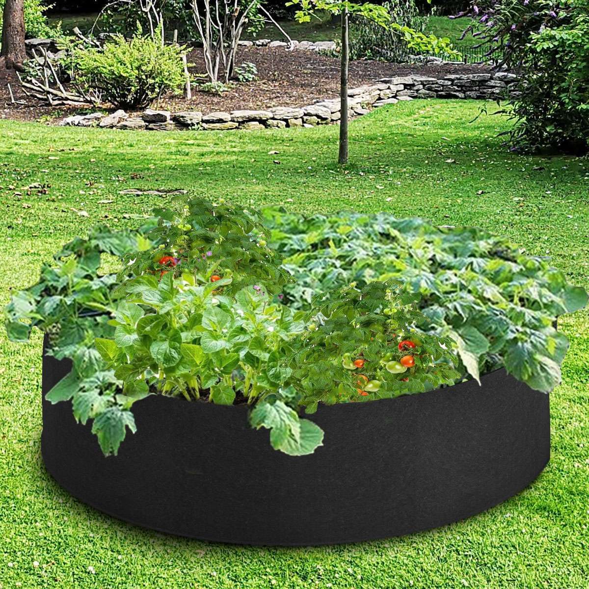 Reusable Large Plant Grow Bag Fabric Raised Flower Bed Garden Vegetable Planter