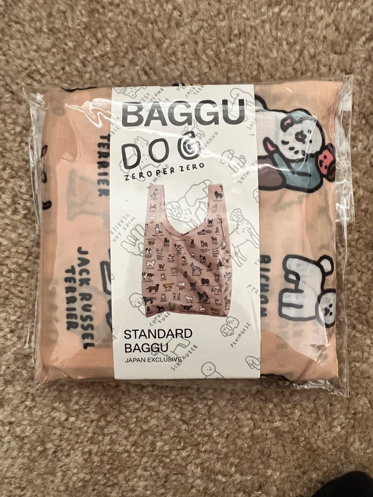 Baggu Japan Reusable Standard shopping bag, Dog Dictionary Brand NEW!