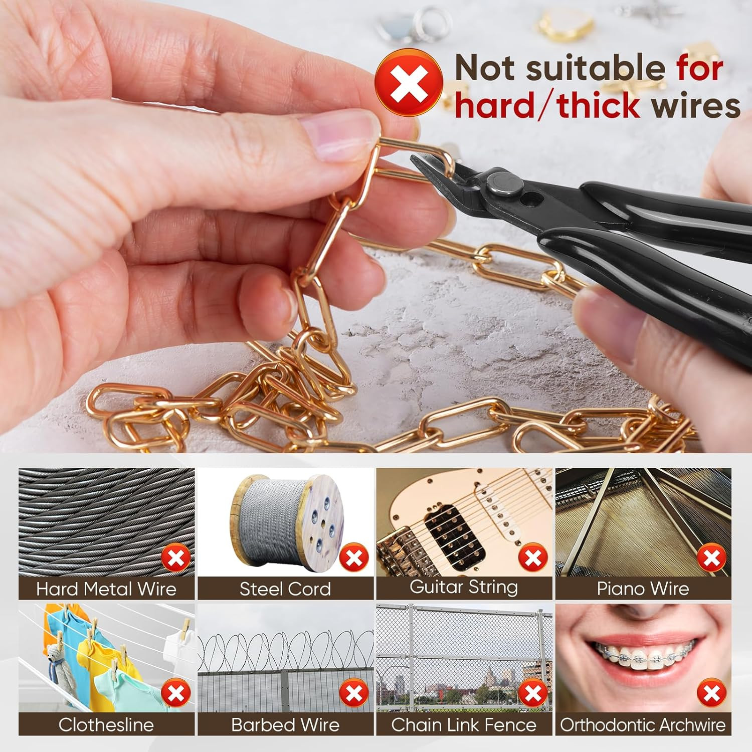 5 Inch Flush Cutters, 2 Pack Micro Wire Cutters, Sharp Zip Tie Cutter, Precision