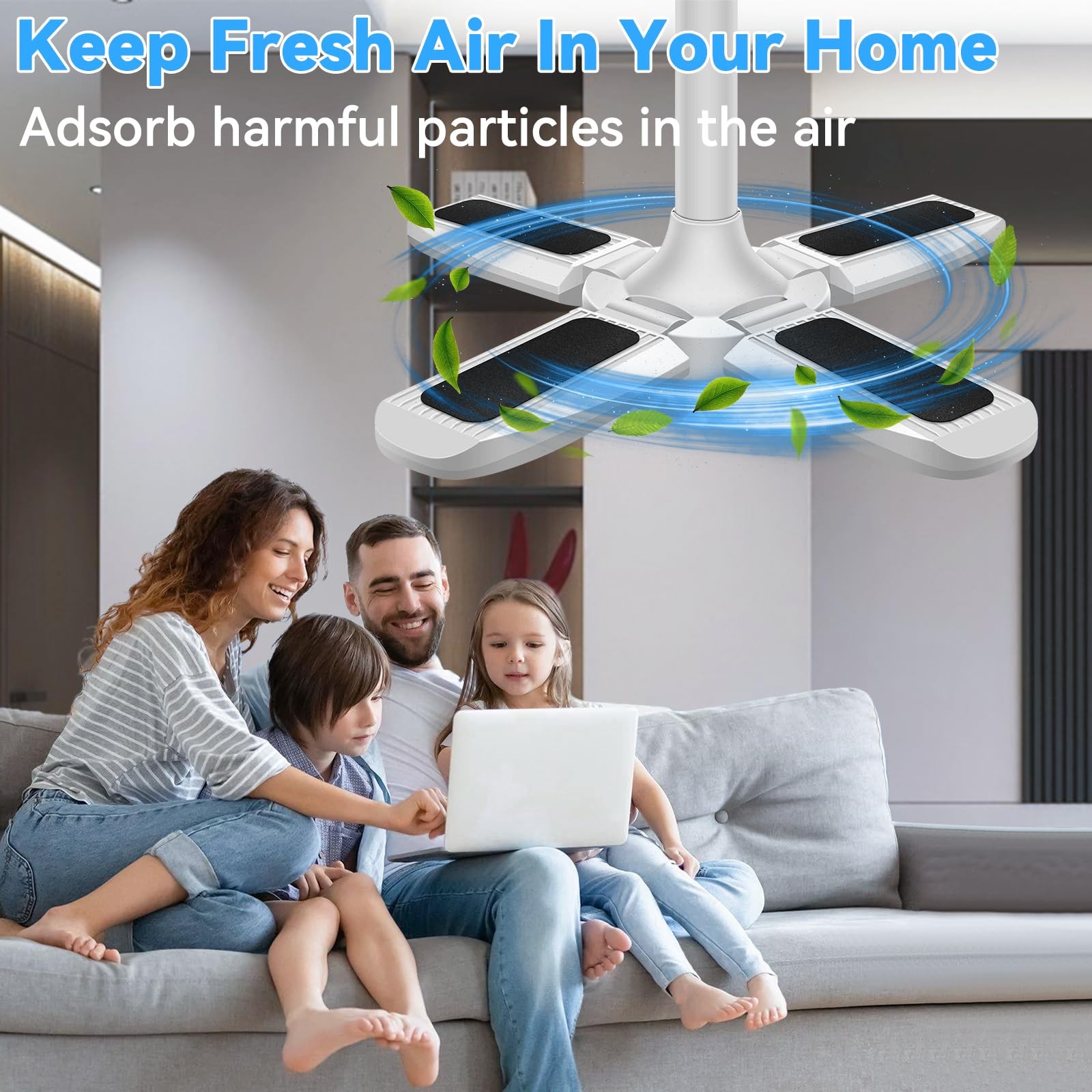 Ceiling Fan Air Filter -10 Pack Activated Coconut Shell Carbon Filter Rounded…