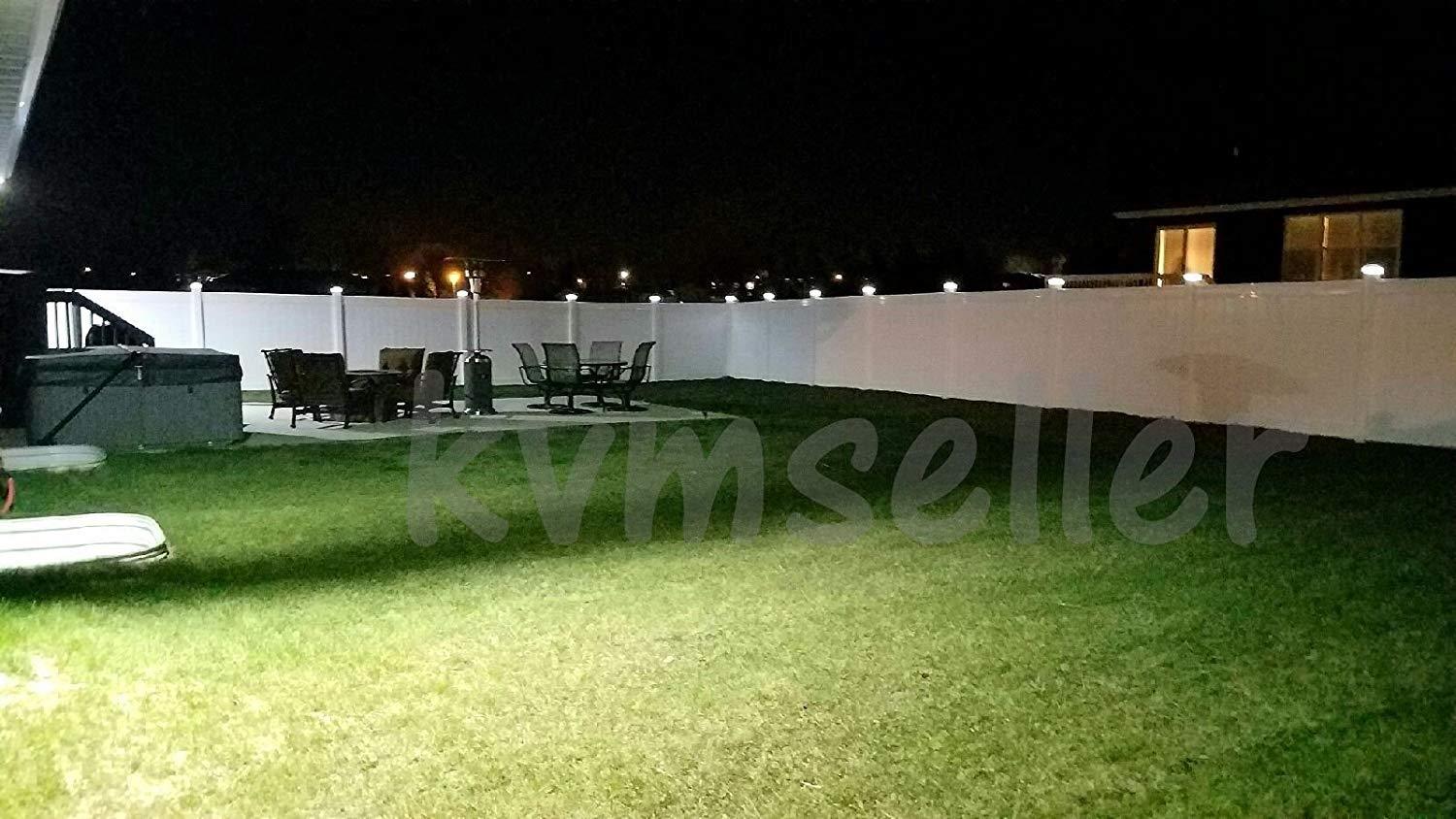 12Pack Solar Silver 4″x4″ Square Deck Post Fence Light Bright LED PL244S