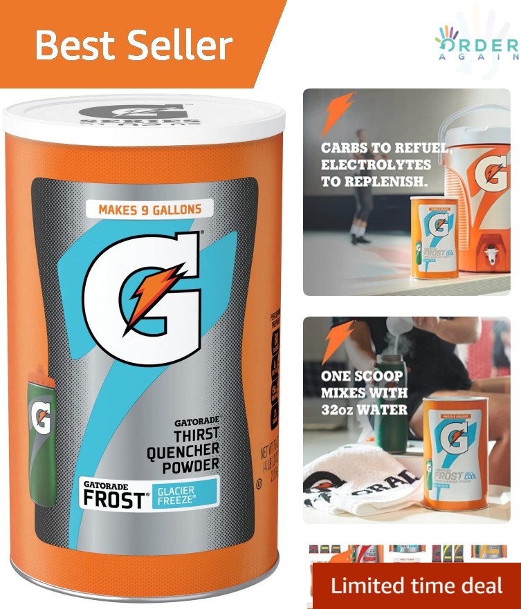 Thirst Quencher Powder Frost Glacier Freeze 76.5 Ounce Electrolyte Replenishment