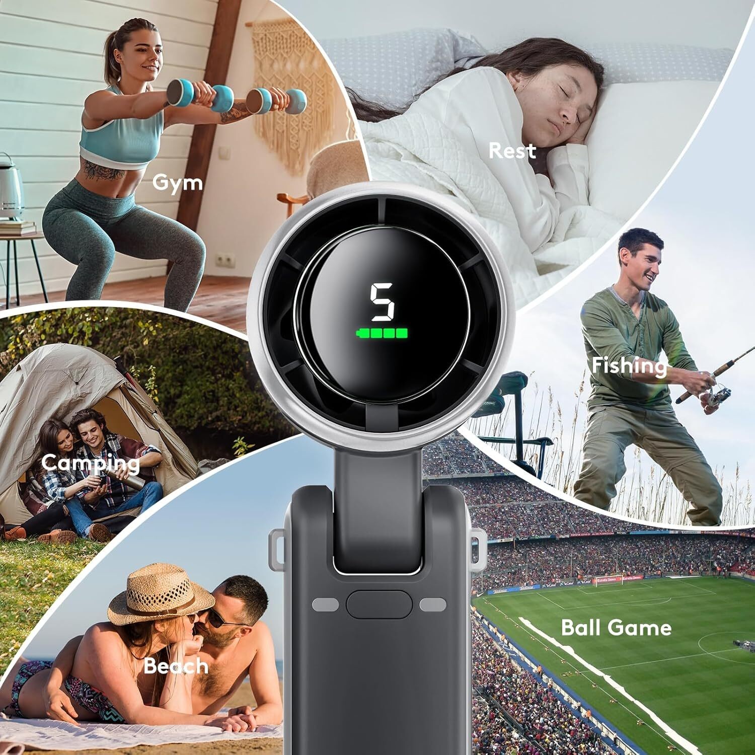 Mini Portable Handheld Turbo Fan Cooling Fan USB Rechargeable Up to 10 Hours