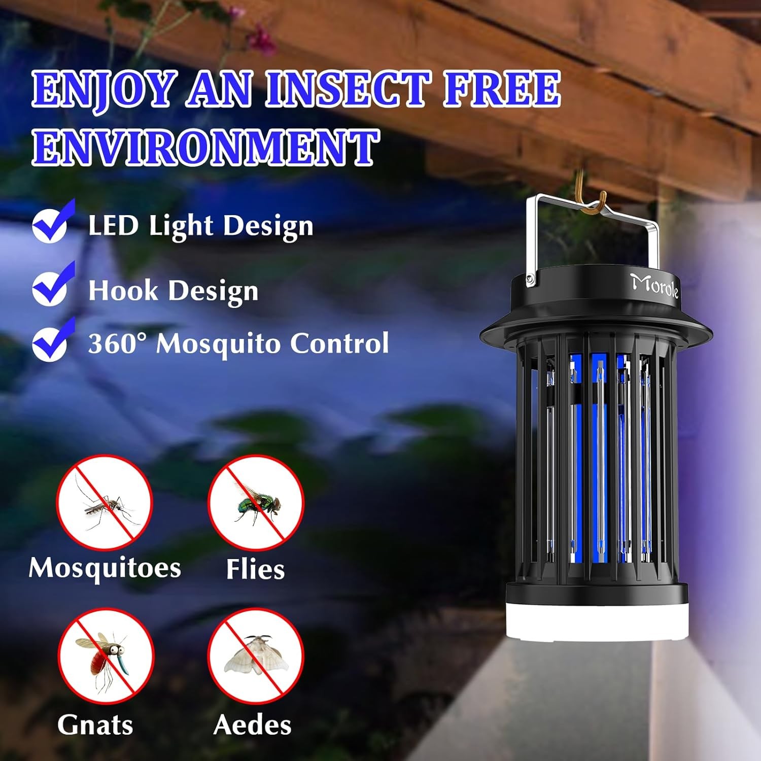 4200V Electronic Bug Zapper Mosquito Zapper for Outdoor and Indoor Portable