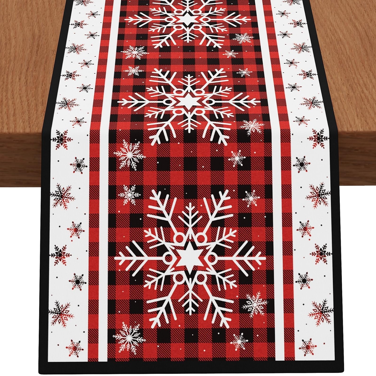 CHAMBERY Christmas Table Runner,13X72 Seasonal Snowflakes Christmas