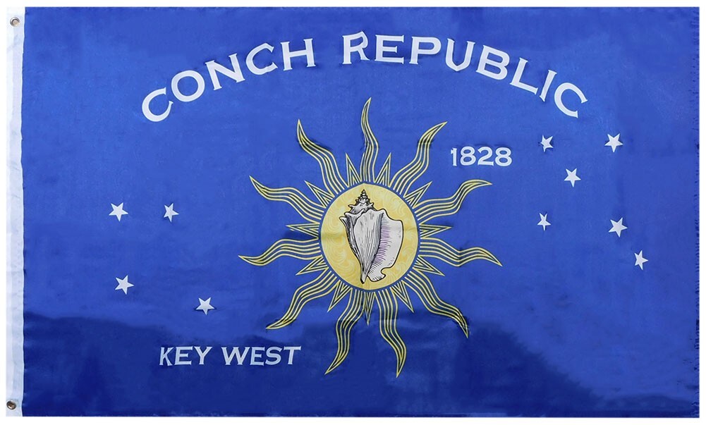 Conch Republic Key West 1828 Premium 3×5 3’x5′ Woven Poly Nylon Flag Banner