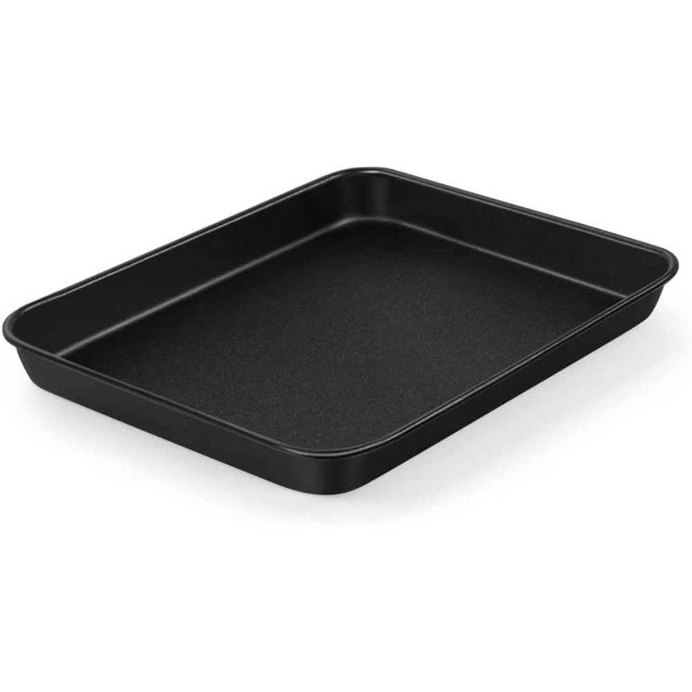 Small Toaster Oven Baking Pan Tray 9.25 x 7 Inch Carbon Steel Non Stick Coated