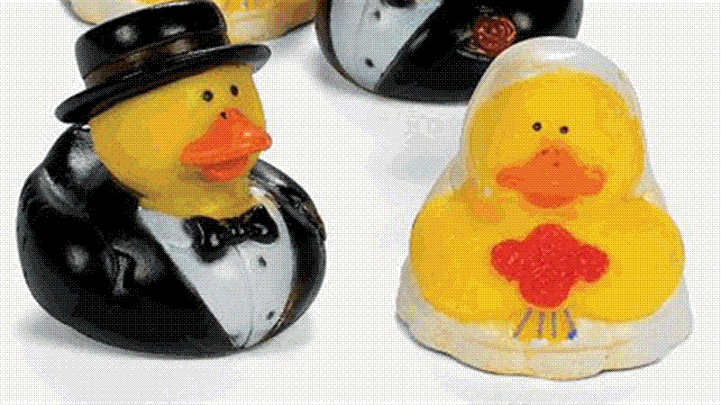 Bride & Groom Rubber Duck Set of 2 (Free Shipping with 6 Purchases)