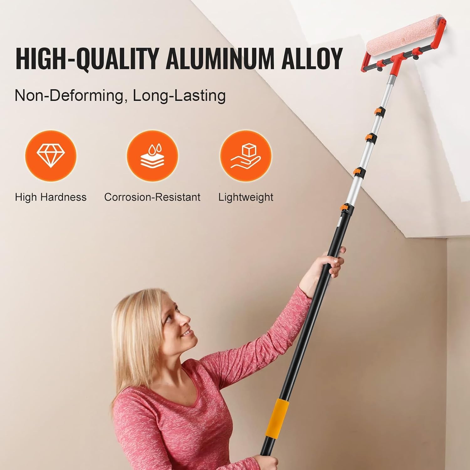 Multi-Purpose Telescopic Extension Pole 6-24 FT – Durable and Safe for Cleaning