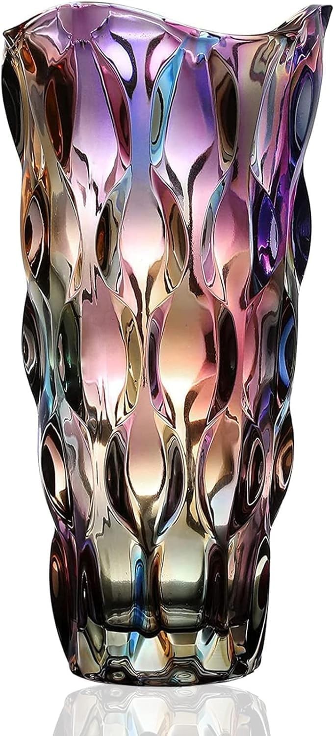 Glass Vases for Flowers，Thickened 3.4 lb Morden vases for Tables Centerpieces