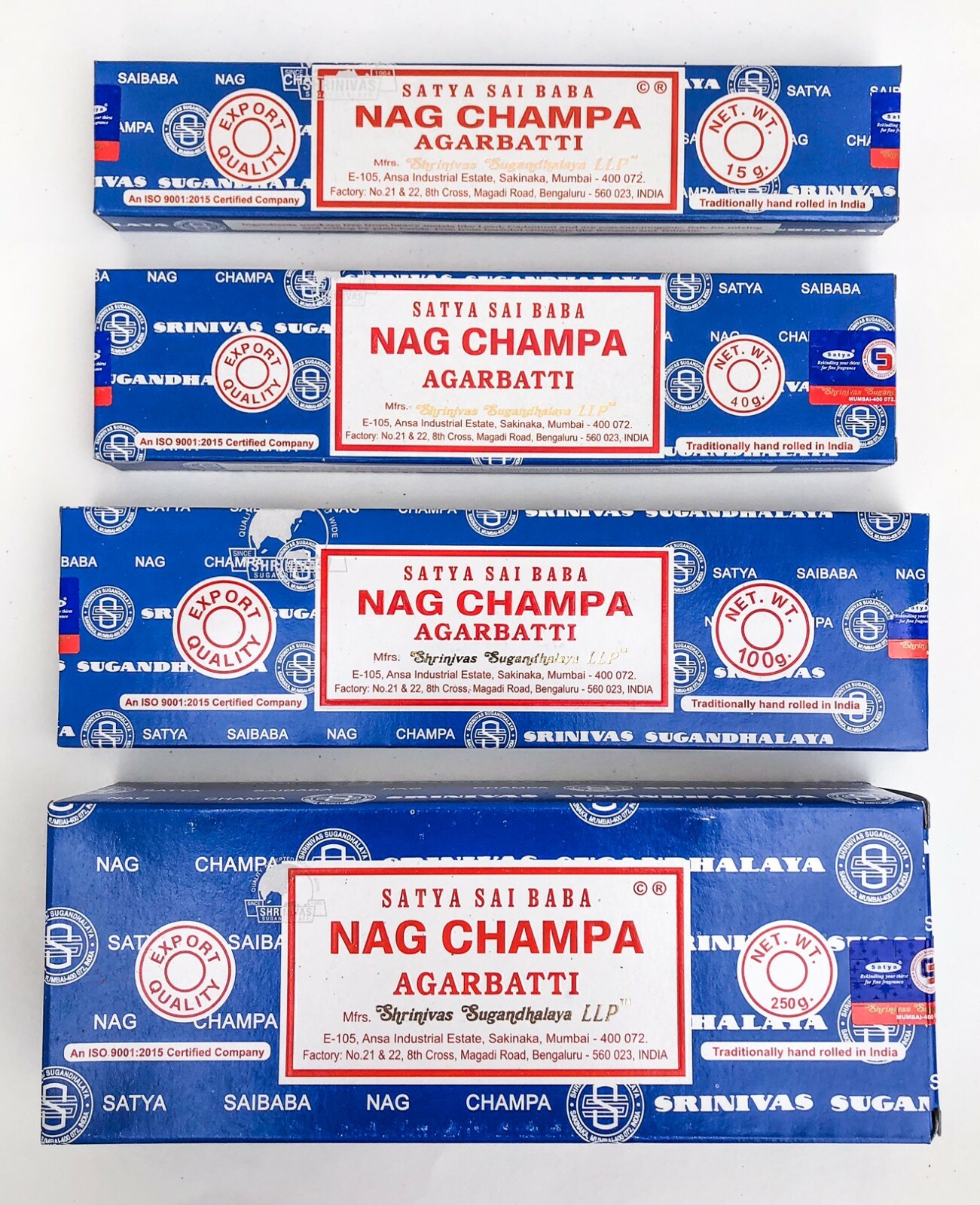 Satya Nag Champa Incense Sticks Blue Box Pick 15 40 100 250 gms – Fresh Stock !!