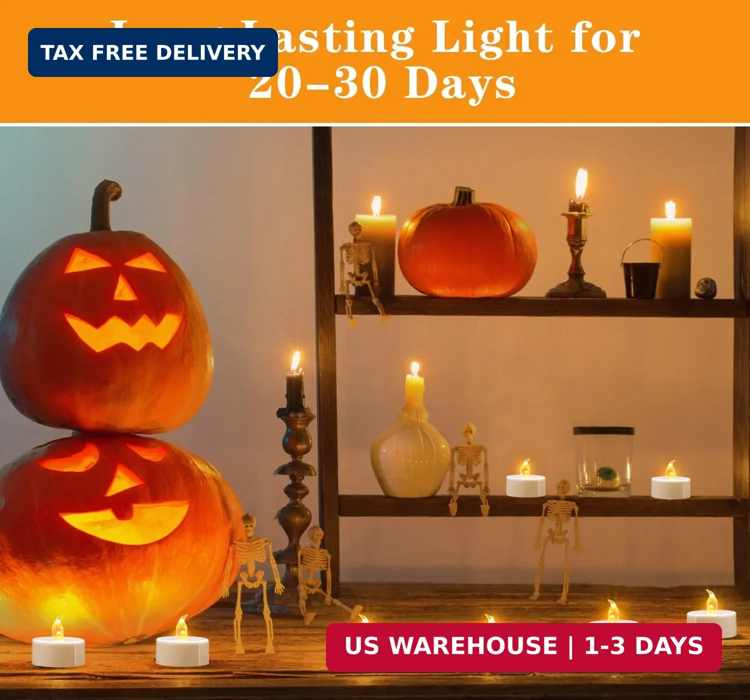 KOABY 24 Pack Tea Lights with Timer, Auto-On 6 Hours and Off 18 Hours in 24 Hour