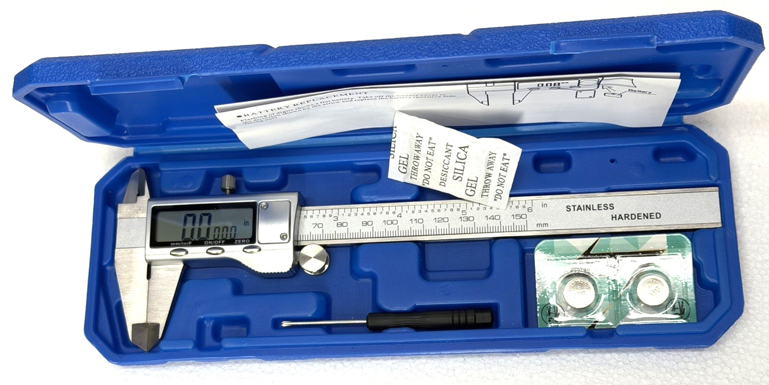 Whitworth Electronic Digital Caliper 0-150mm (6 inches) With Case