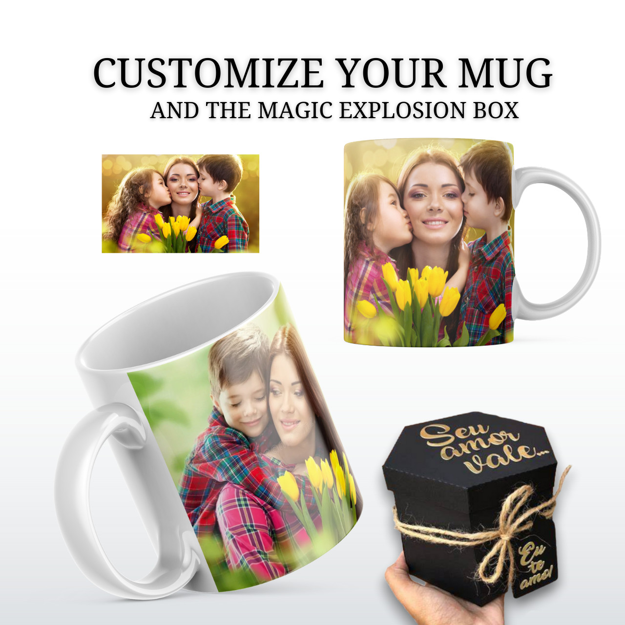 Personalized mug with text photo name logo personalized gift funny coffee mug 14
