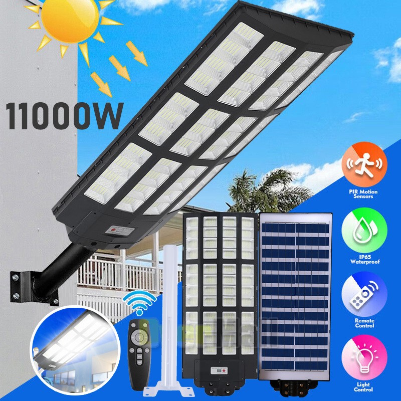 Commercial 1000000LM LED Outdoor Dusk to Dawn Solar Street Light Road Area Lamp