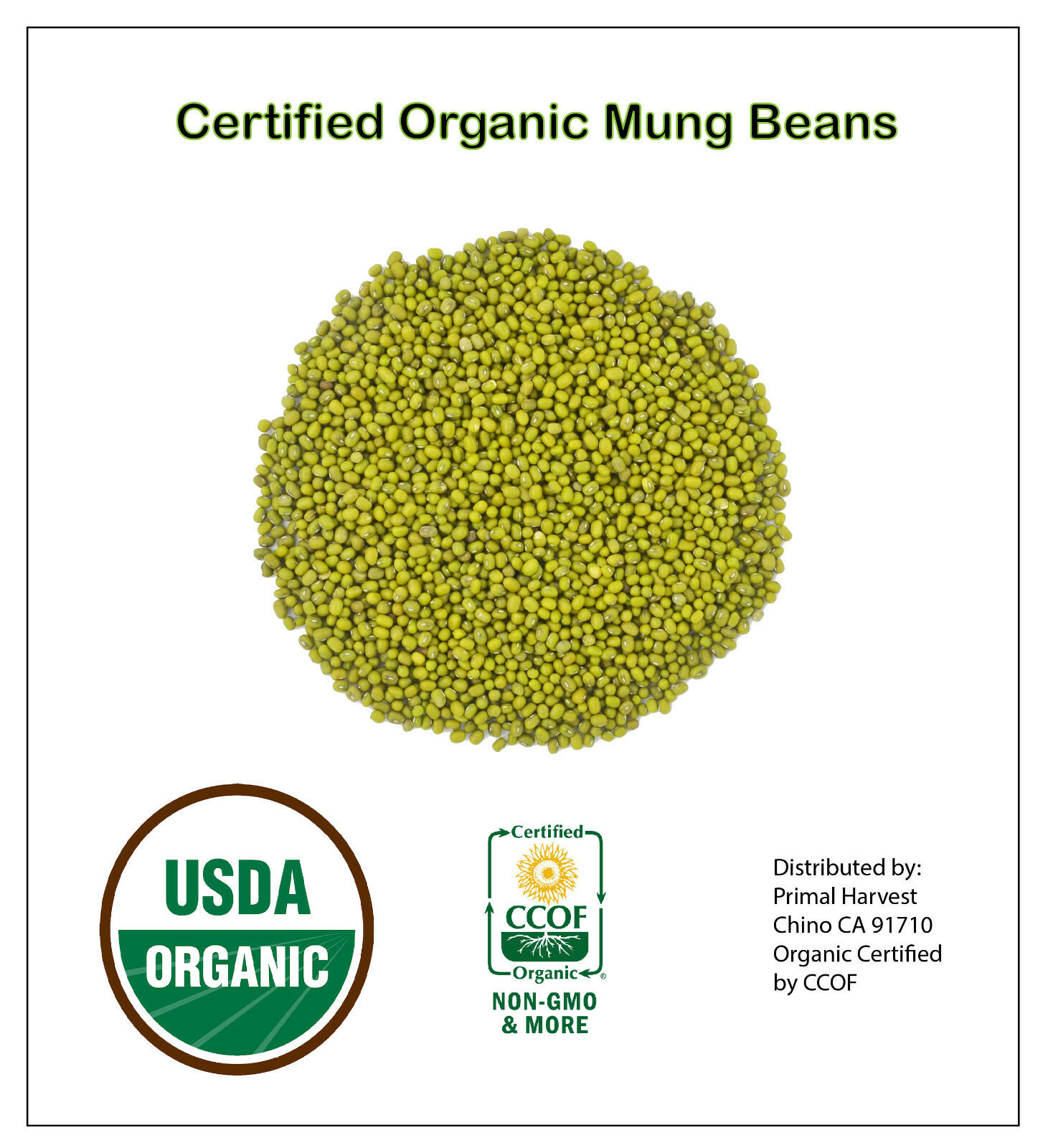 Organic Whole dried MUNG Beans ‘Green Gram’ ‘Moong’ Prewashed Clean non GMO
