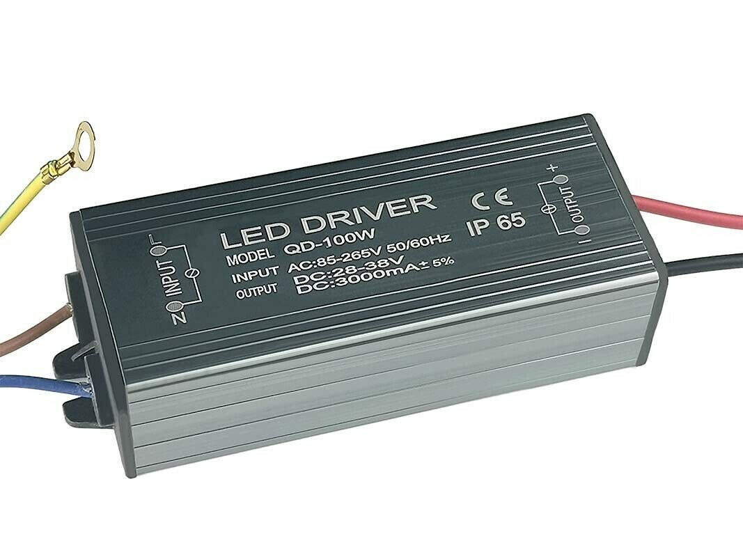 3x 100W LED Driver Power Supply Transformer Waterproof IP65 DC 28-38V AC 85-265V