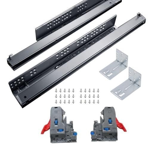 21″ Undermount Soft Close Drawer Slides – 6 Pairs, Heavy Duty 100 lb Capacity