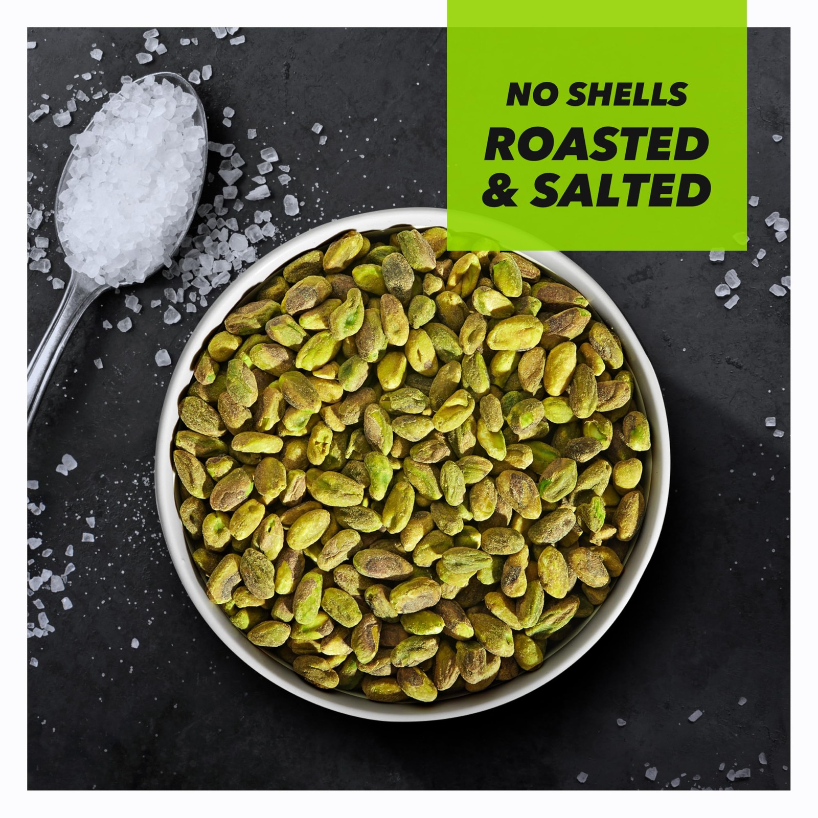 No Shells, Roasted & Salted Nuts, 12 Ounce Resealable Bag, Protein Snacks, Gl…