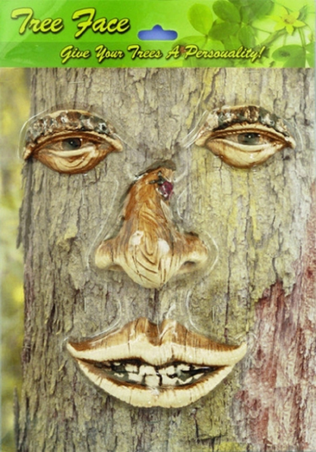 Sleepy Tree Face – Lawn, Yard And Garden Home Decoration – Give Your Trees Faces