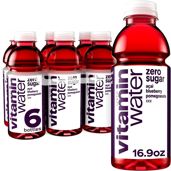 Vitaminwater XXX Zero Sugar Acai-Blueberry Pomegranate Water Beverage 6Pack