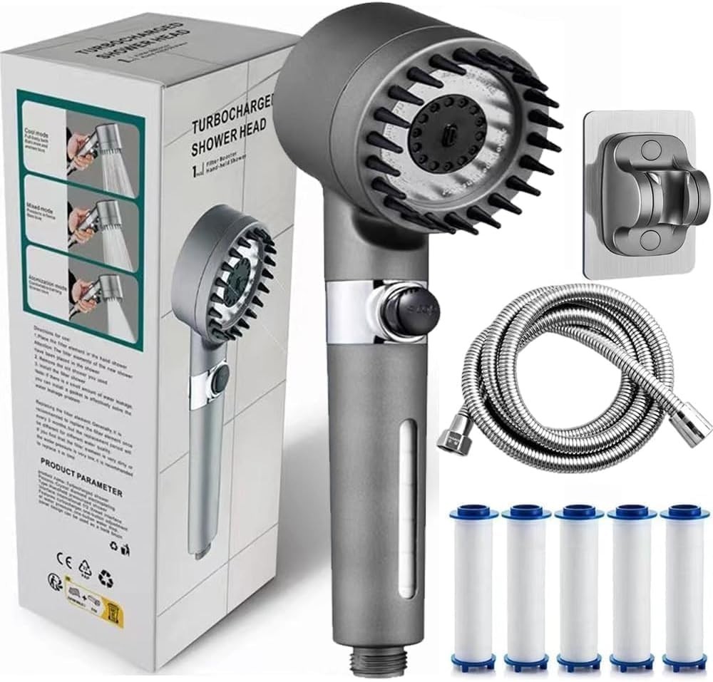 Filtered Shower Head with Handheld,High Pressure Water Flow Multiple Spray Modes
