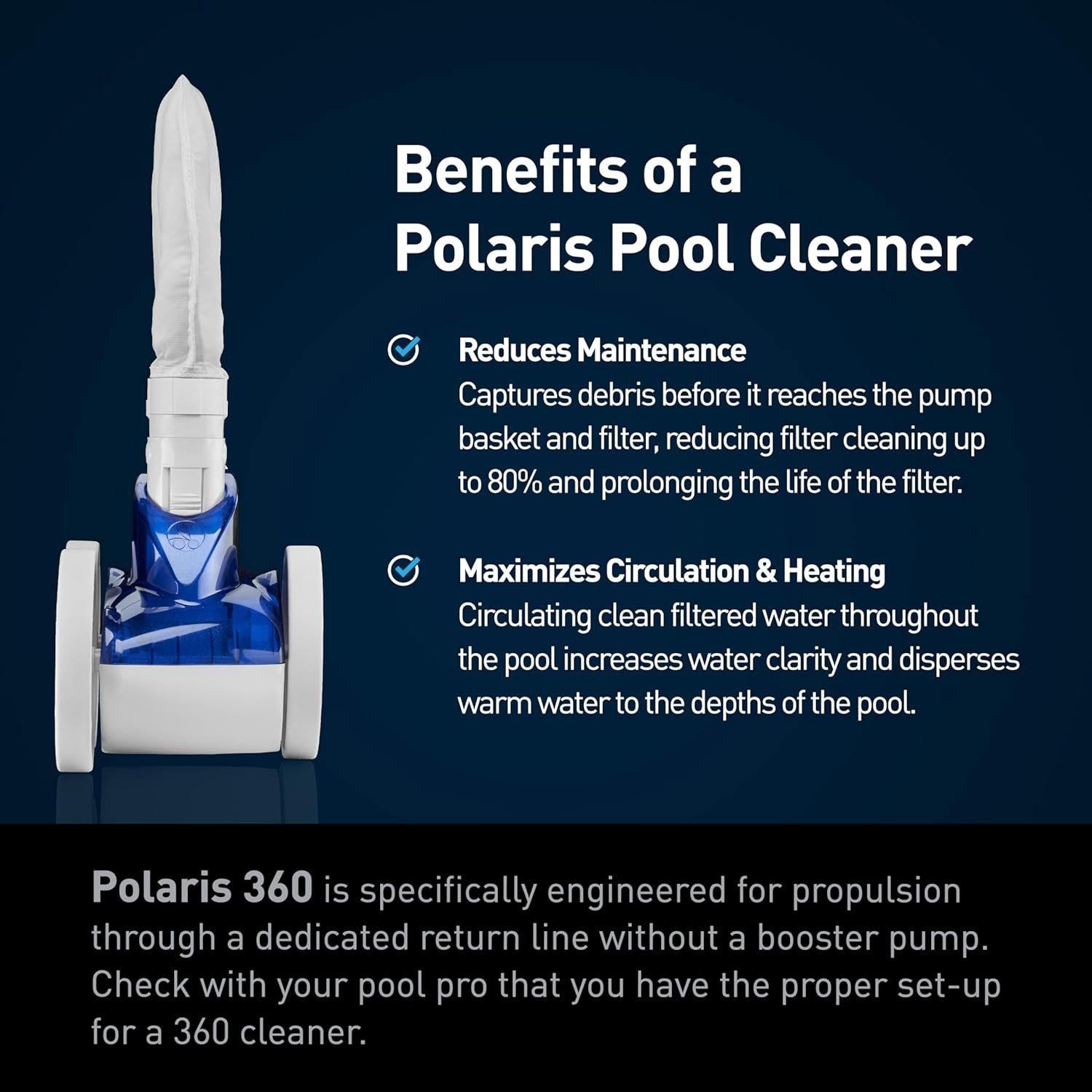 Polaris 360 Pressure Side Automatic Pool Cleaner F1