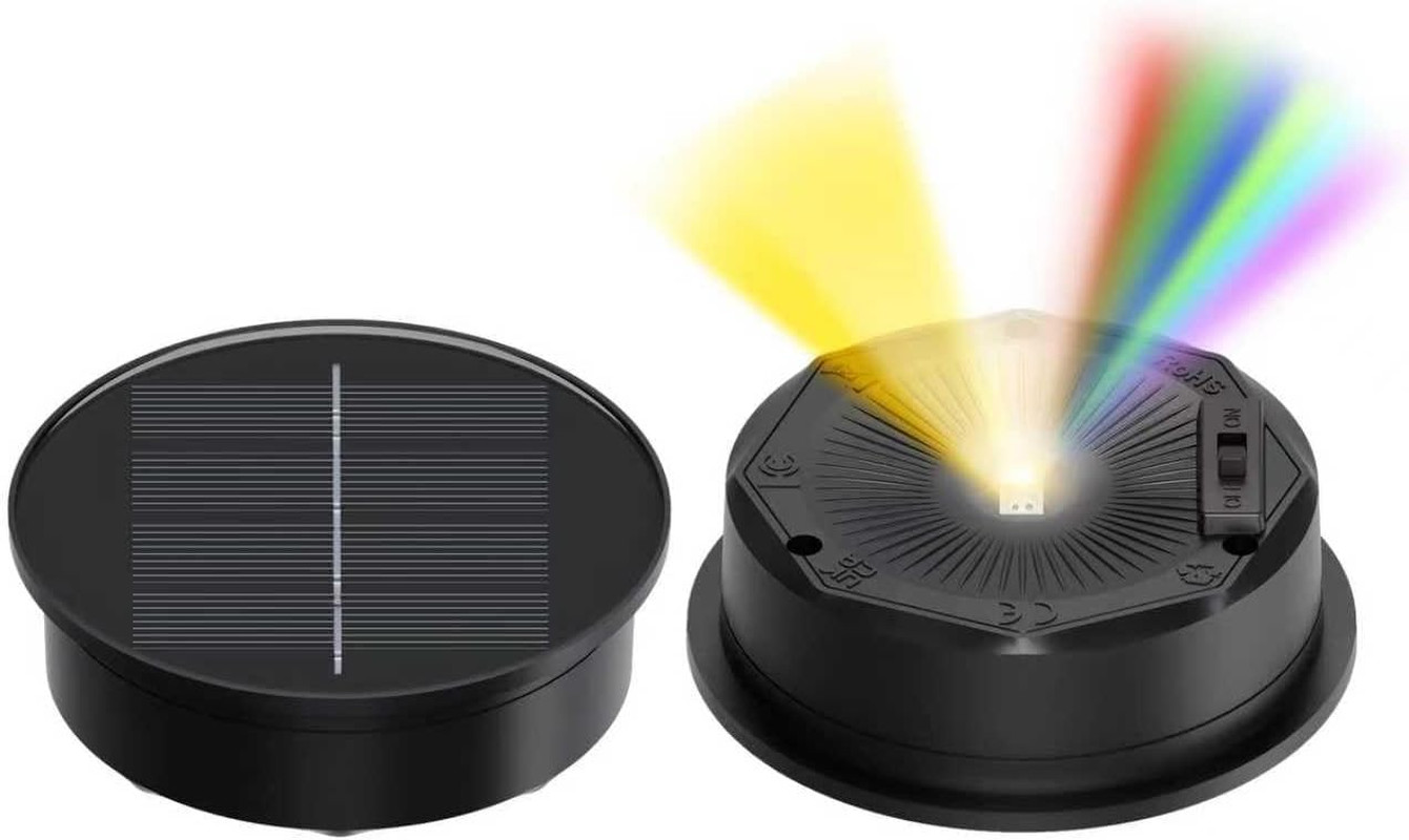 Solar Light Replacement Top, 3 Mode & 8 Colors Changing Replacement Parts for So