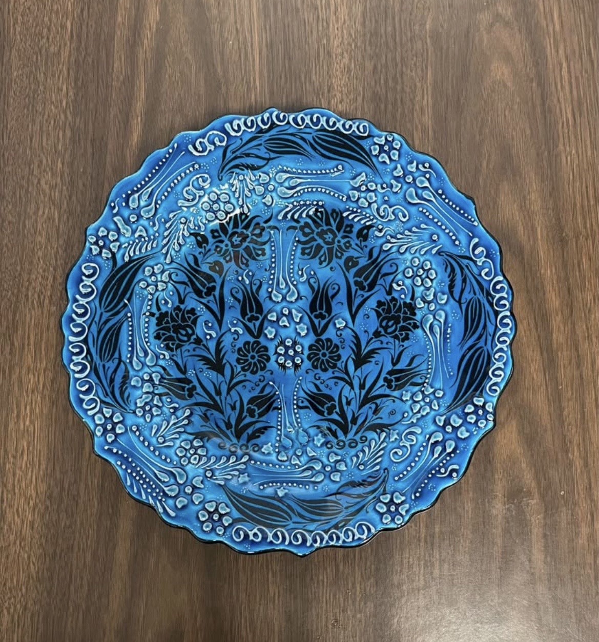 Turkish Ceramic Decorative Handmade/Hand Painted Plate 10”……….NEW