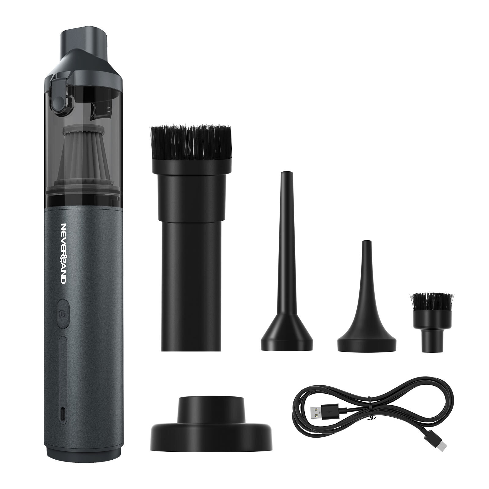 Cordless Handheld Vacuum Powerful Suction Rechargeable with Type-C for Home Car