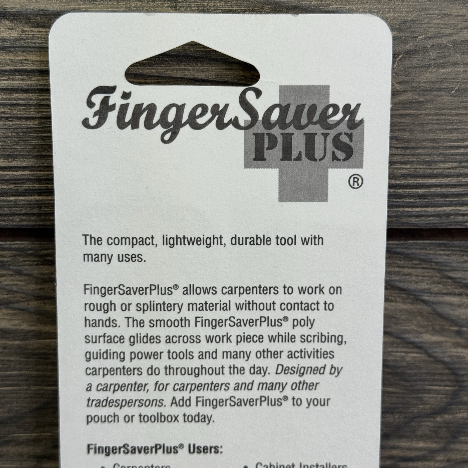 Finger Saver Plus Multi Tool Protector Saw Guide, Magnet, Tape, Deck Made In USA