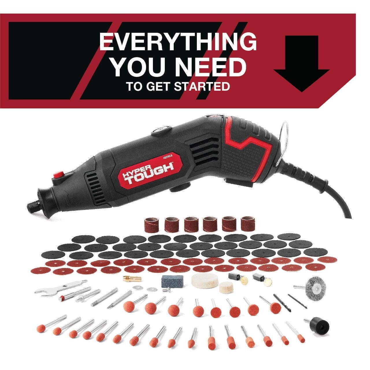 1.5 Amp Corded Rotary Tool Variable Speed with 105 Rotary Accessories 120 Volts