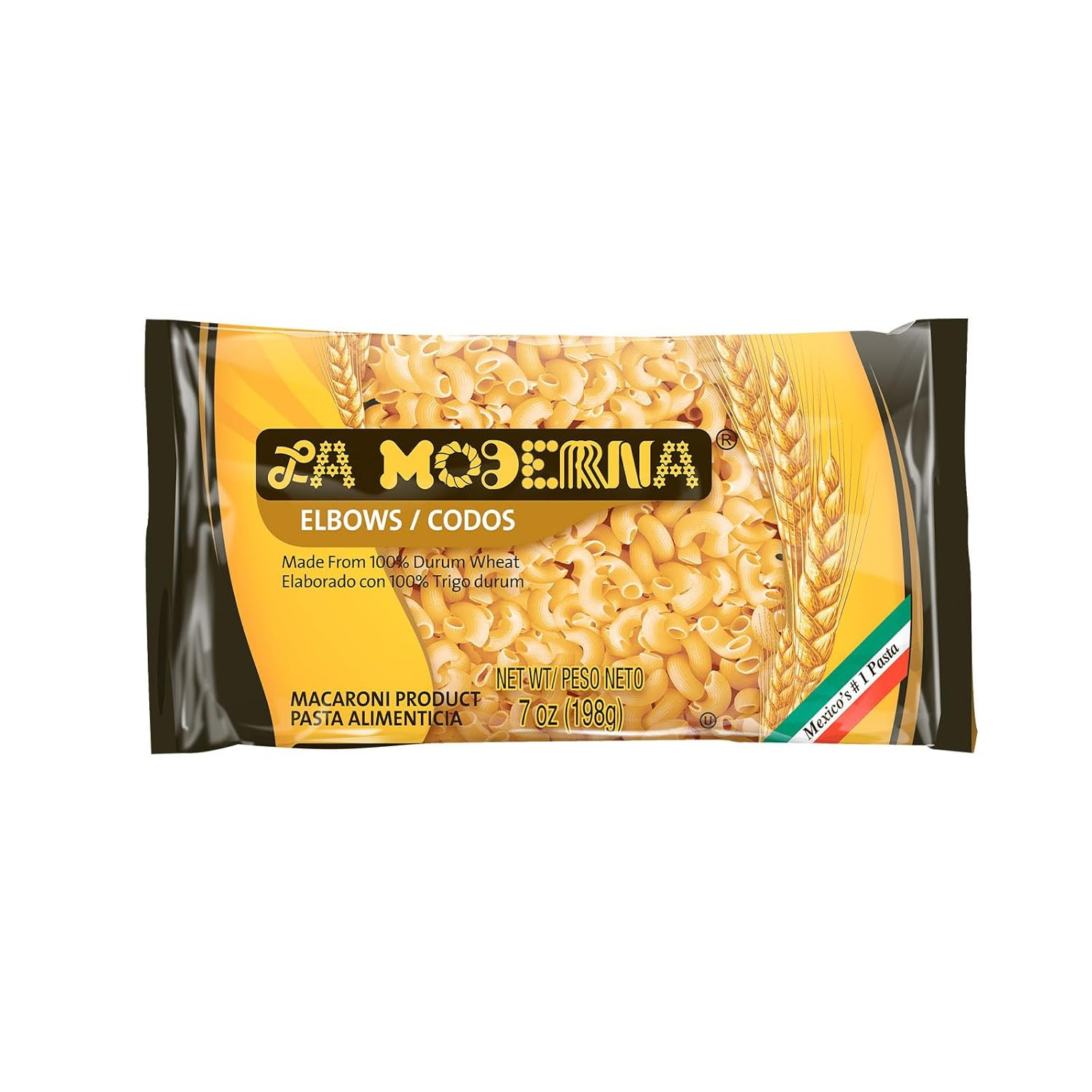 , Elbow Codos Pasta, 7 oz (Pack of 1) | Enriched Durum Wheat Semolina | Kosher,