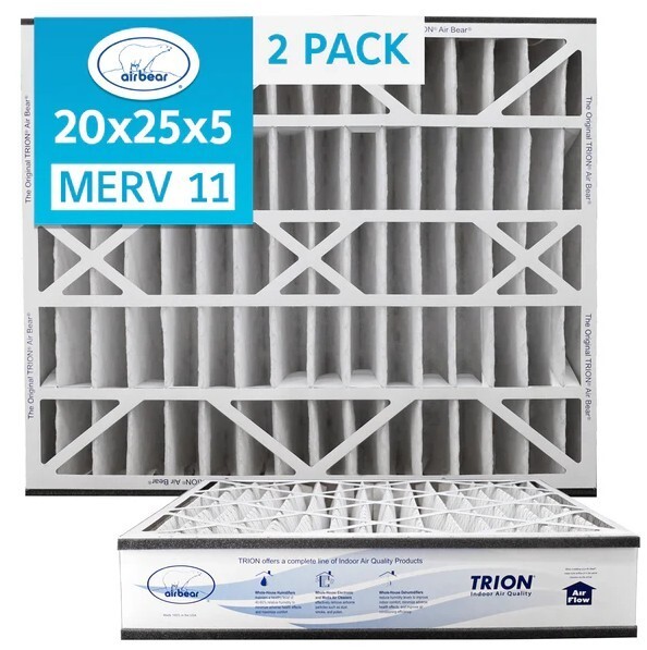 Trion Air Bear 259112-102 (2 Pack) Pleated Furnace Air Filter 20″x25″x5″ MERV 11