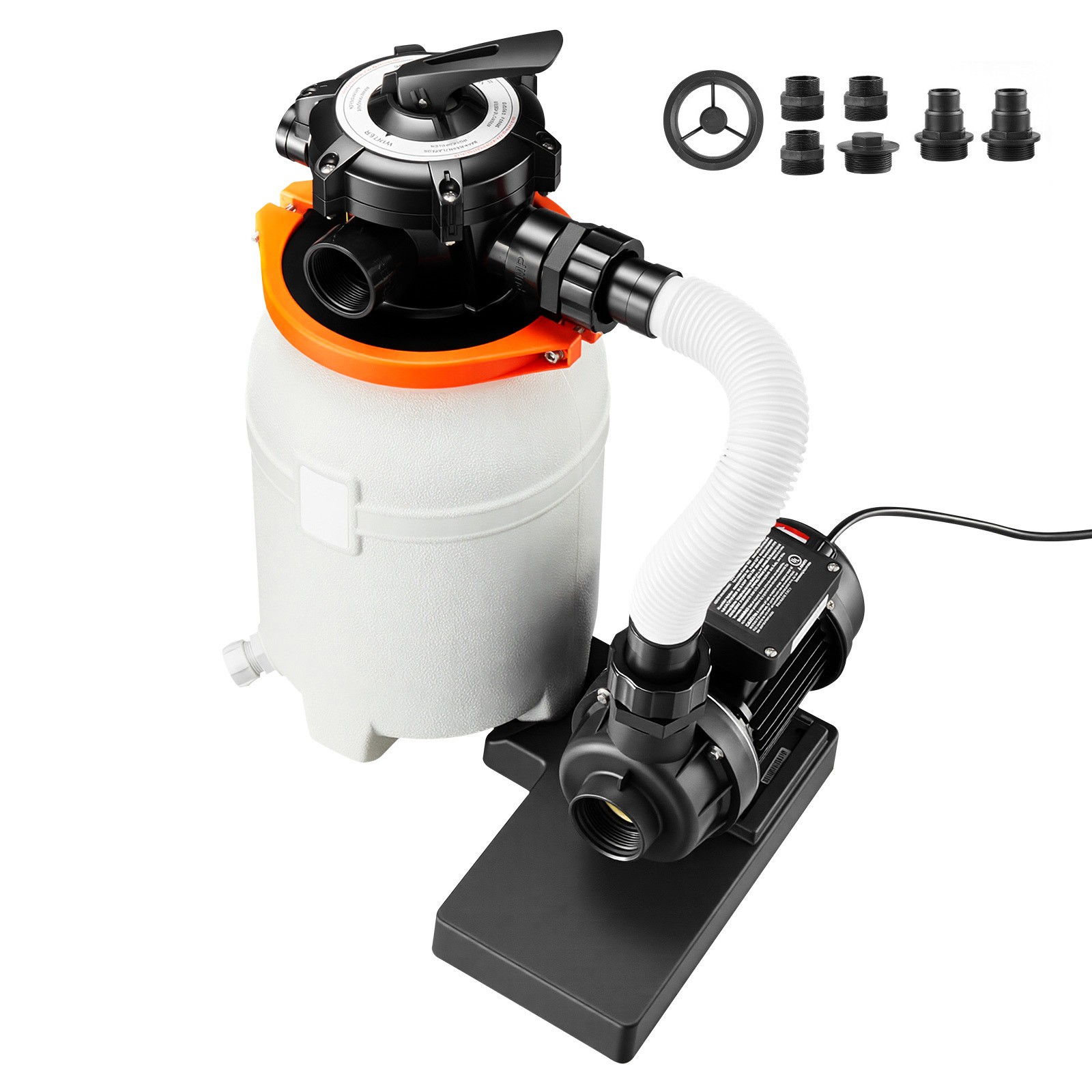 Uimoso 10″ Sand Filter Pump with Timer for Above Ground Pools, 3000 GPH, 0.33HP