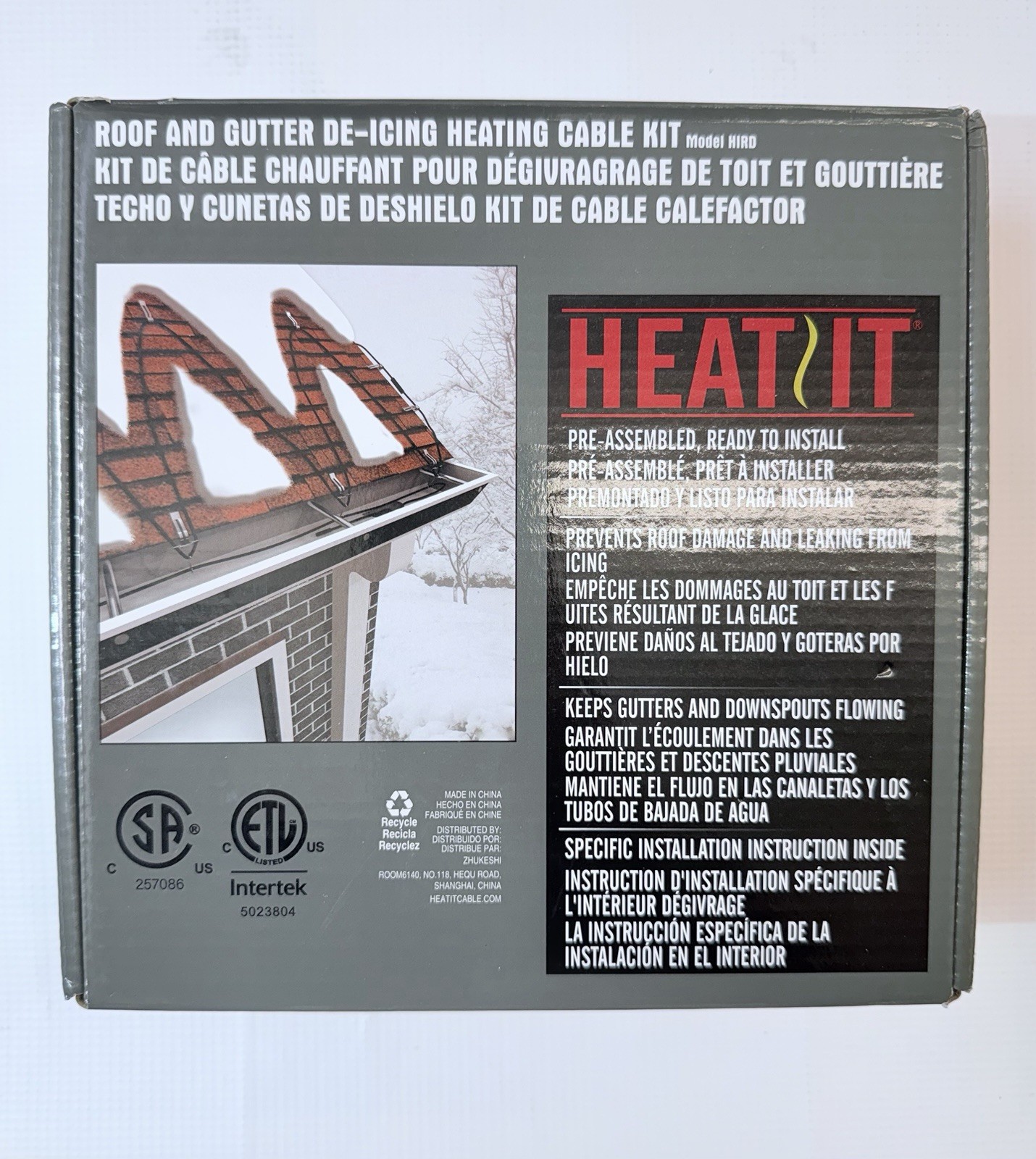 HeatIt HIRD 30 Feet Roof & Gutter De-Icing Heating Cable – 5 Watts Per Foot